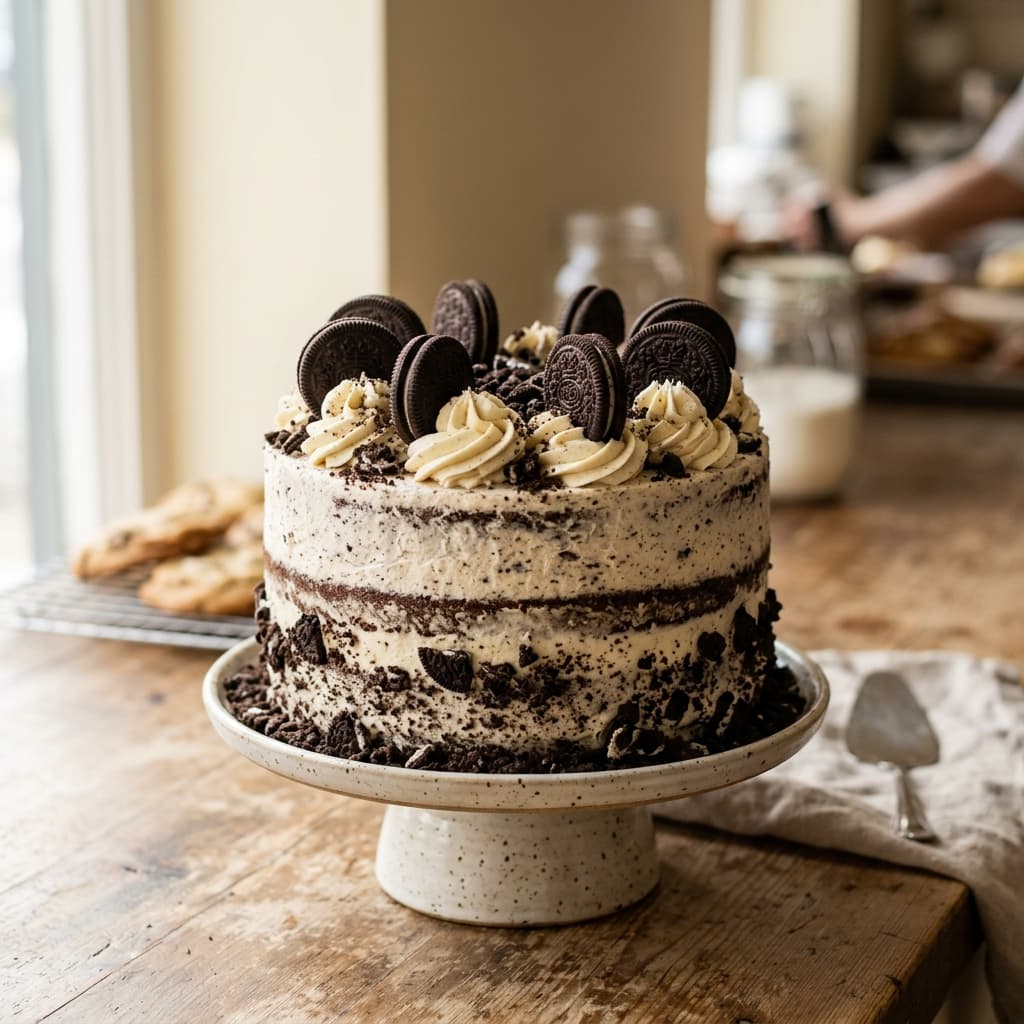 Cookies & Cream Oreo Celebration Cake — 100% eggless cake by Nova Cakes, Halifax & Dartmouth